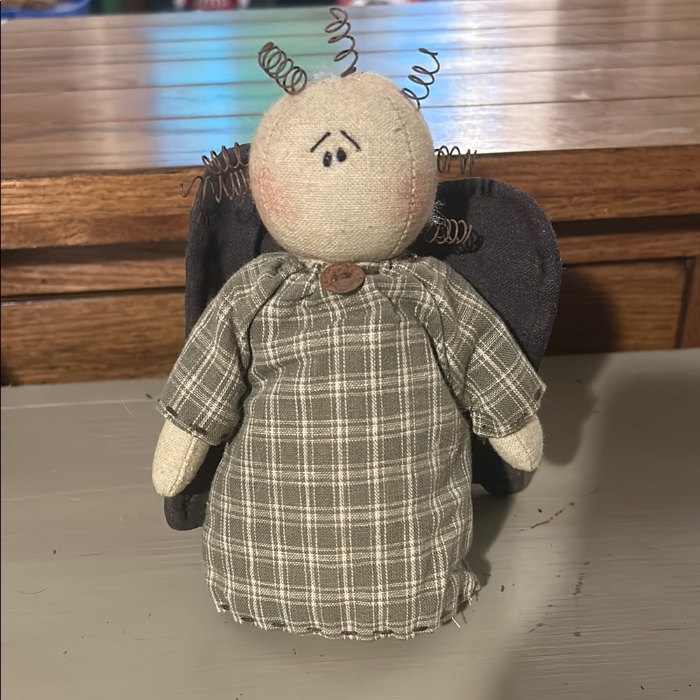 Handmade Plaid Angel Doll